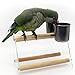 Jim-Hugh Bird Seed Feeder Cups with Clip Stainless Steel Food Bowl Feeding Bar Parrot Cage Stand for Parrot (M)thumb 3