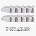 Cable Management Kit - 10-Pack 16-Inch J Channel Wire Organizers for Cords - Easy to Install Cord Hider Kit for Desk, Office, and Kitchen Use - Cable Management Under Desk by Simple Cord (White)