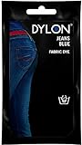 Dylon Hand Fabric Tie Dye used Worldwide by Best Designers, Multi-Purpose, Suitable for Small Natural Fabrics, Permanent and Easy to Apply, Color: Jeans Blue, Size: 1.76 oz (50 grams)