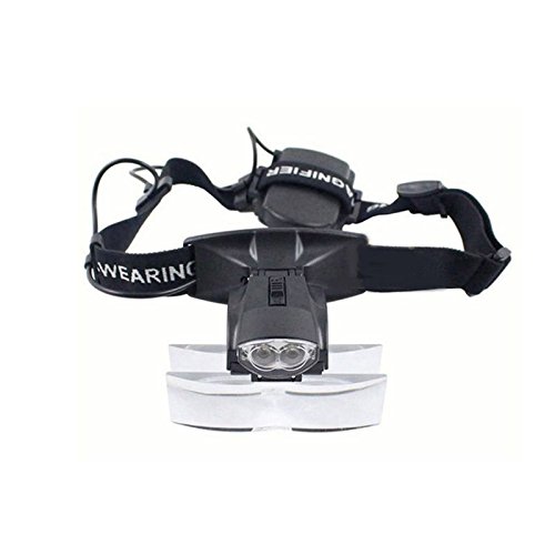 1.0x~6.0x Multi Power Surgical Dental Loupes Head Magnifying Glass With 2 LED 5 Lens Plates