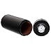 Black Leather Humidor Cigar Tube with Cedar Wood Interior (Includes Hygrometer & Long Humidifier) - Holds Up To 5 Cigars (depending on cigar type)