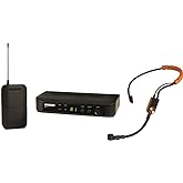Shure BLX14/SM31 Wireless Microphone System for Fitness and Aerobics - 14-Hour Battery Life, 300 ft Range | Includes SM31 Fitness Headset Mic, Single Channel Receiver | H10 Band (BLX14/SM31-H10)