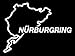 (1) iJDMTOY Euro Nurburgring Race Track Import Decal for Audi BMW Volkswagen Porsche Mercedes-Benz Mini Car Die-Cut Vinyl Sticker