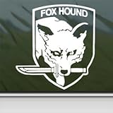 Metal Gear White Sticker Decal Foxhound Crest Solid Snake White Car Window Wall Macbook Notebook Laptop Sticker Decal