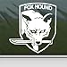 Metal Gear White Sticker Decal Foxhound Crest Solid Snake White Car Window Wall Macbook Notebook Laptop Sticker Decal