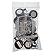 10 Pack - Premium Retractable ID Badge Reels with Key Ring, Silver Sticker and Belt Clip - For ID Badges, Flash Drives, POS Swipe Cards and More by Specialist ID (Black)