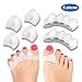 Toe Separators, 6 Pieces Toe Spacers Toe Straightener Bunion Corrector for Bunion Pain Relief, Hallux Valgus, Crooked Toes, Overlapping Toe Hammer Toes Bunions, Gel Bunion Toe Separators Kits (White)