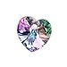 Swarovski Crystal, #6228 Heart Pendants 10mm, 6 Pieces, Vitrail Light