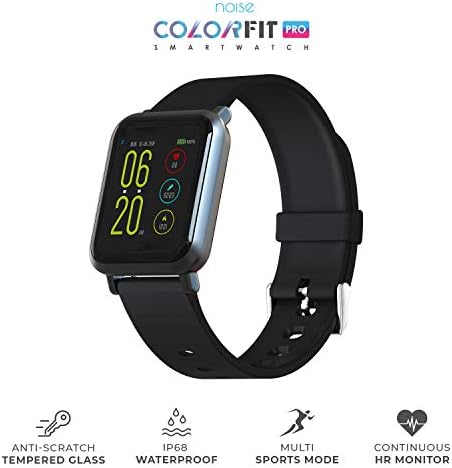 Noise ColorFit Pro Fitness Watch/Smartwatch/ FitnessBand | Bluetooth Smart Band with Detachable Strap | Wide Screen Waterproof | Sports and Activity Tracker | Camera and Music Control Features for Android and iOS Devices