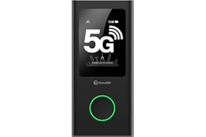 GlocalMe Numen Air 5G Portable WiFi Hotspot for Travel, Ultra High Speed Mobile Hotspot Device with Touch Screen, No Contract or SIM Card Required, 16 Connected Devices, Global 1GB Data