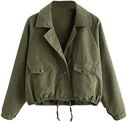 Womens Jacket, Casual Lightweight Long Sleeve Quilted Zip Up Jacket Short Bomber Jacket Jinjiums