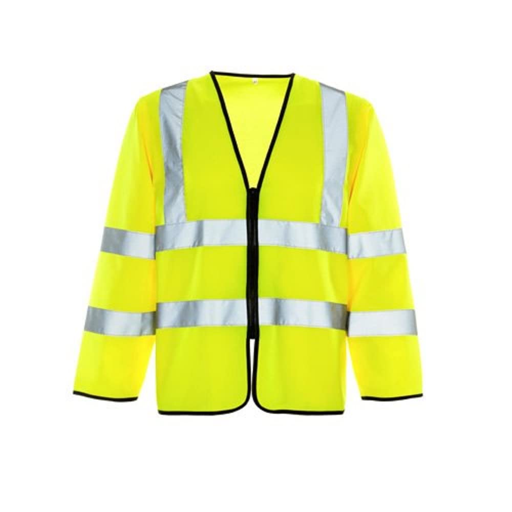 Supertouch 32643 Long Sleeved Hi Vis Zip Vest, Large, Yellow
