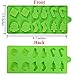 Aneco 6 Pieces Christmas Silicone Cake Chocolate Candy Molds Set Non Stick Candy Molds Cookies Baking Trays Pan with Christmas Elements Shapes for Party Decoration, 2 Colors