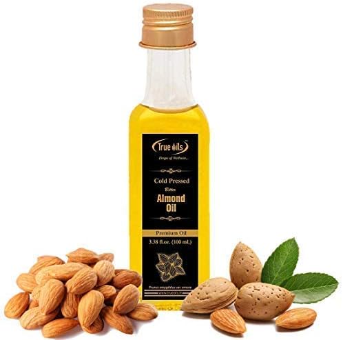 True Oils Naturals Bitter Almond Oil 3.38 fl oz ( 100 ml ) 100 % Pure and Hexane-Free Ideal for Skin and Hair