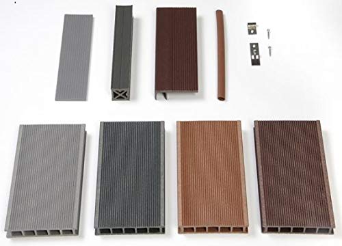 WPC Terrassendiele Hohlkammerdiele 123mygarden Muster Set diverse Farben und Zubehör