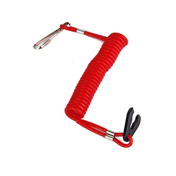 Safety-Boat-Motor-Outboard-Kill-Switch-Key-Lanyard-Ignition-Red-by-Generic