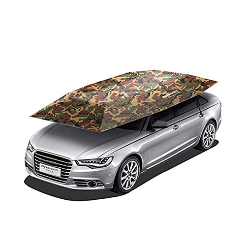 Exterior Accessories Portable Semi-auto Outdoor Car Umbrella Sunshade Roof Cover Tent Protection - (Color: Silver)