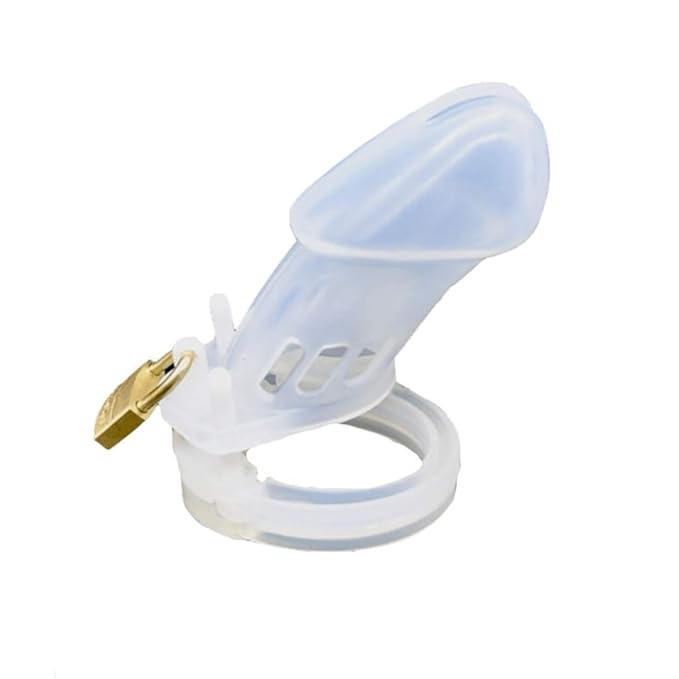 Keuschheitskäfig,Peniskäfig, Keuschheitsgürtel Silikon Kunststoff Cock Cage, Penis Käfig, Mann Restrained Fetisch Sm Adult Pr