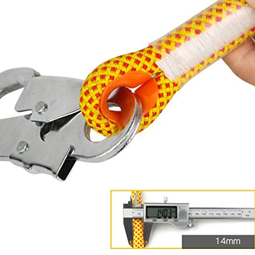 Dupeakya Stretch Safety Lanyard 25KN High-Altitude Safety Rope Fall Protection self-Locking Device Shock Absorber for Construction - Thumbnail 3