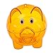 SODIAL(R) Plastic Piggy Bank Coin Money Cash Saver Savings Safe Box Clear Orange