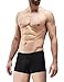 David Archy Men's 4 Pack Polyamide Fast Dry Support Pouch Trunks(S,Black)