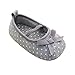 Weixinbuy Baby Girl's Cotton Polka Dot Walking Soft Sole Crib Shoes M Grey