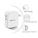 Mackertop 36W Dual USB Wall Charger with Qualcomm Quick Charge 3.0 and 1 Ports 5V 2.4A for Huawei P9,Galaxy S7/S6/Edge, Note 5/4, LG G5/G4, HTC One M8/M9/A9, Nexus 6, iPhone, iPad and More Phone
