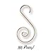 BANBERRY DESIGNS Christmas Ornament Hooks - Set of 100 Gold Metal Wire Hanging Hook - Brass Ornament Hangers - Decorative Swirl Scroll Design - 2 Inches