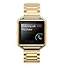 Oitom Metal Bands Compatible with Fitbit Blaze Large,Frame Housing+Stainless Steel Bracelet Replacement Accessory Strap Watch Band for Smart Fitness Watch (Gold)