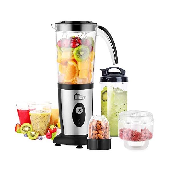 Blender-Food-Processor-Uten-Small-Mini-Portable-Smoothie-Maker-and-Mixer-Family-Personal-Blender-for-Milkshake-Fruit-Vegetables-Drinks-Ice-5-Piece-Set Blender Food Processor, Uten Small Mini Portable Smoothie Maker and Mixer Family Personal Blender for Milkshake, Fruit…