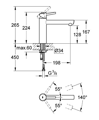 GROHE-Concetto-Kchenarmatur-mittelhoher-Auslauf-Schwenkbereich