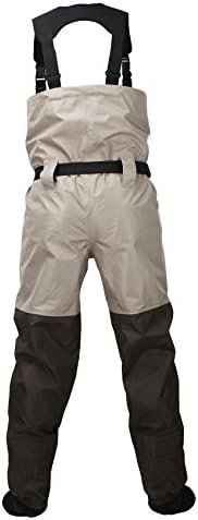 Ouzong 3-Ply Durable and Comfortble Breathable Stocking Foot Chest Wader for men and women