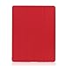 KHOMO - iPad 2 3 and 4 Generation Case - Dual Series - Super Slim Red Cover with Rubberized Back and Smart Auto Wake Sleep Feature for Apple iPad 2, 3rd and 4th