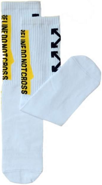 (buy 2 get 3) new OW socks cordon arrow black cotton towel bottom sports socks men women white socks