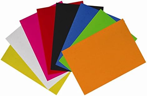 5starwarehouse® 8 Sheets of A4 FELT Assorted Colours Scrapbooking Crafts Paper Card Multi Colour - 5star Cloth Included