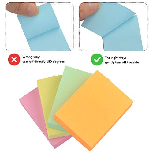 baotongle 32 Pads Mini Sticky Notes Super Sticky Notes Self-Stick Notesfor Study, Works, Daily Life 1.5 x 2 in, 100 Sheets/Pad, 8 Colors (8Color, 1.5x2'')