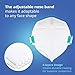 Disposable Dust Mask for face - 20 pack - NIOSH Certified - Safety N95 Particulate Respirator Mask | 4-Layers Protection for Home, Construction