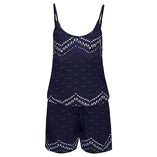 Boomboom Women Jumpsuits, Women Casual Summer Floral Jumpsuit Romper (2XL, A)