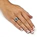 Sterling Silver Multi-color Genuine Agate and Simulated Cat's Eyes 14-Pc. Interchangeable Ring Set