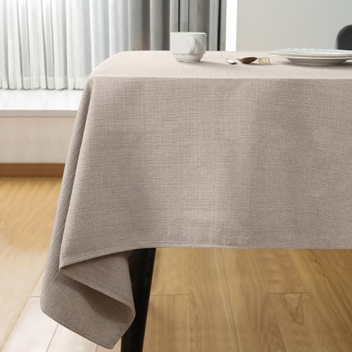 Rectangle Table cloth Waterproof, Heavy Duty, Fabric, Beige… at Amazon