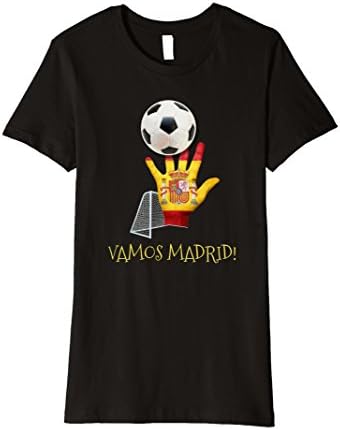 Womens Vamos Madrid Soccer or Football T-shirt for Sports Fans XL Black