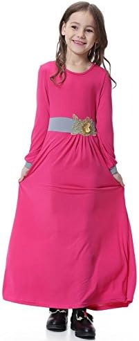 MiyaSudy Girl Muslim Dresses Abayas and Jilbabs Robe Islamic Clothes