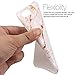 JAHOLAN Gold Marble Design Clear Bumper Glossy TPU Soft Rubber Silicone Cover Phone Case Compatible with iPhone 7 iPhone 8