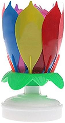 Happy Birthday Cake Topper Candle Music Birthday Candle (Rainbow)