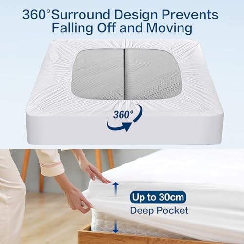 HOMCA Bed Bridge with Sheet, 200 x 200 cm 2 in 1 Bed Bridge Converter Kit Single to King, Eliminates Gap Between Mattresses, Bridge of Love is Suitable for Families