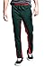 Victorious Mens Dual Side Stripe Star Foil Ankle Zip Slim Fit Stretch Drawstring Trackpants