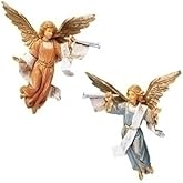 Fontanini by Roman Inc., Trumpeting Angels, 5" Holy Family Collection, Nativity Figure and Accessories, Hand Sculpted and Painted