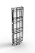 Convenience Concepts Xtra Storage 4 Tier Folding Metal Shelf, Black