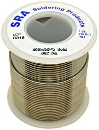 SRA Soldering Products WBS505062 Solid Core Solder, 50/50 .062-Inch, 1-Pound Spool