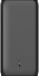 Belkin Portable Power Bank Charger 20K (Portable Charger Battery Pack w/Dual USB Ports, 20000mAh Capacity) for iPhone, iPad, AirPods and More, Black (BPB003btBK)